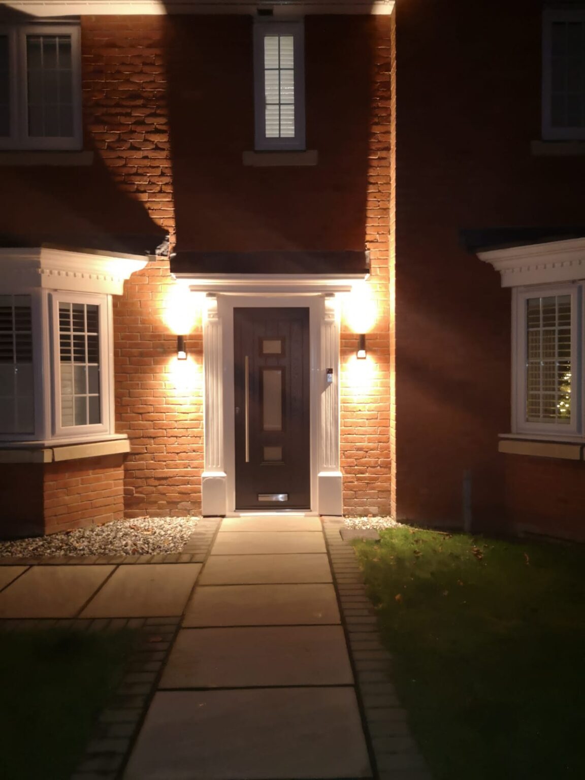Up/Down Wall Lights at Front Door | Fishers Electrical Services Ltd